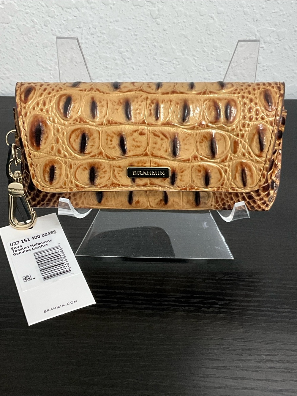 Brahmin Elora TOASTED MELBOURNE Clip-on Eyeglass Case NWT